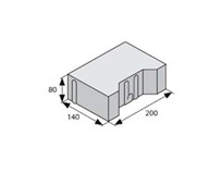 BEST BEATON rovný kraj výška 80mm STANDARD červená